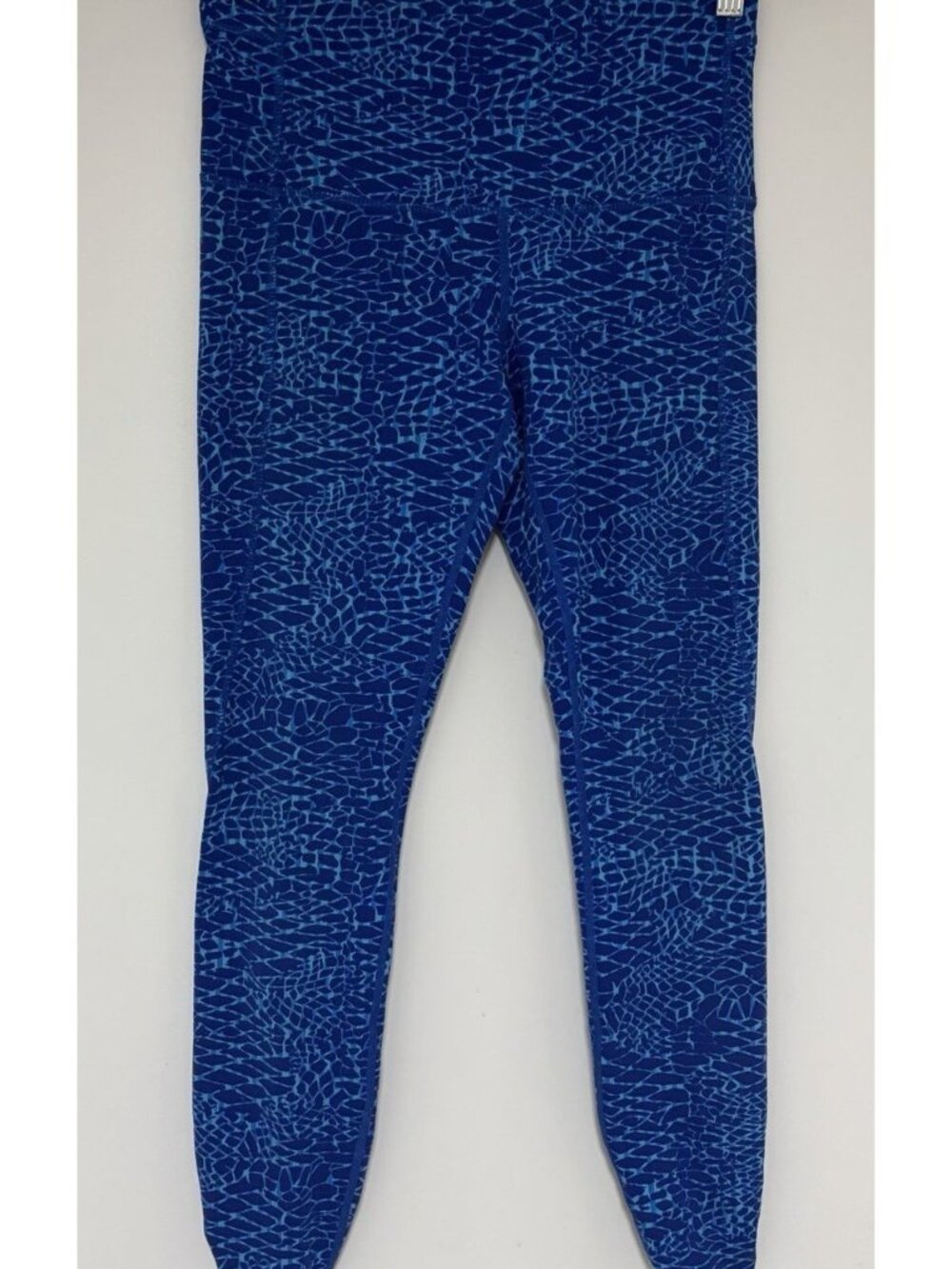 Lululemon Women's Size 8 Blue Med-Rise Lace Calf Leggings Yoga Pants